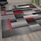 Flash Furniture Red 8' x 10' Modern Color Blocked Area Rug ACD-RGTRZ861-810-RD-GG - alternate 5
